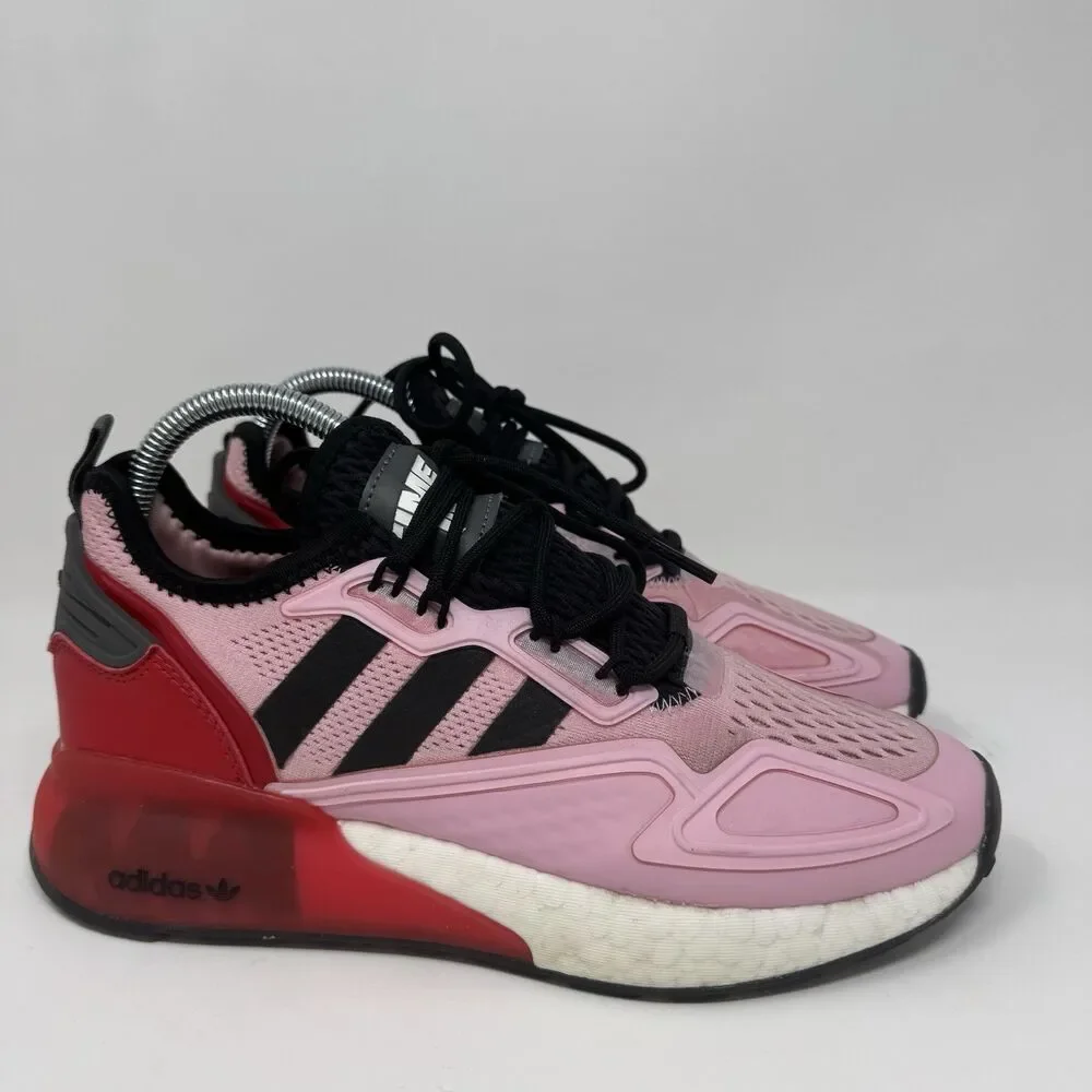 Adidas Ninja’s ZX 2K Boost FZ0454 Mens True Pink/Core Black/Scarlet Shoes Size 6